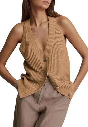 Button-Front Sweater Vest