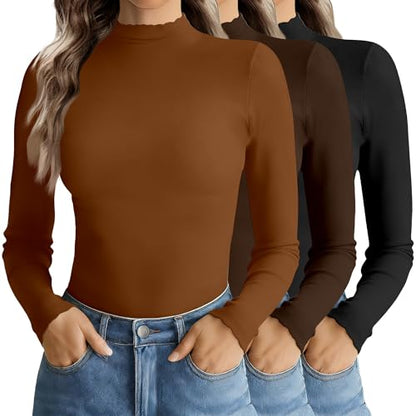 Mock Neck Tops (3PK)