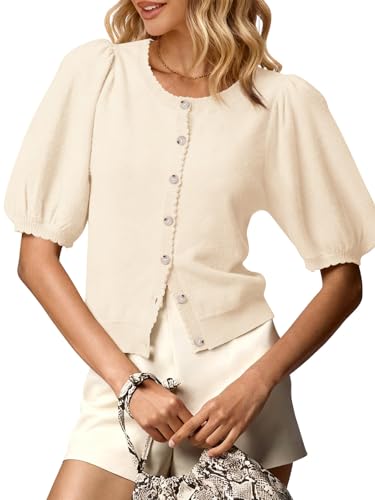 Puff Short Sleeve Cardigan