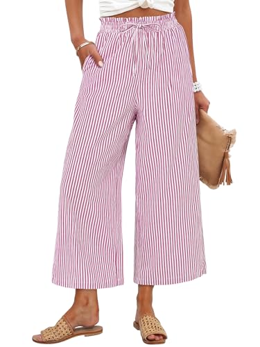 ANRABESS Gingham Palazzo Pants