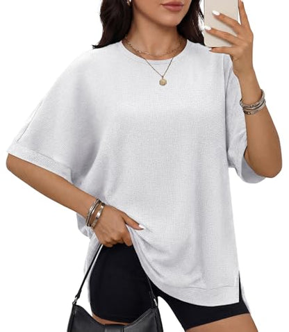 ANRABESS Waffle Knit T-Shirt