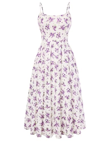 Floral A-line Midi Dress