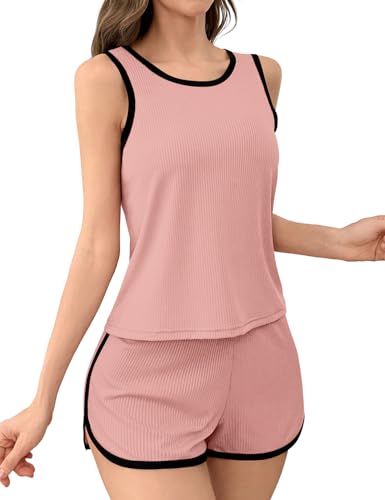 Contrast Trim Pajama Set