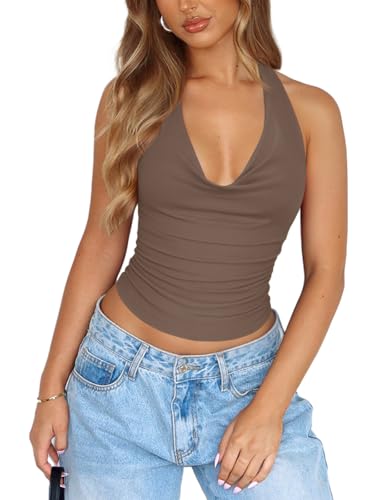 Halter Cowl Neck Tank