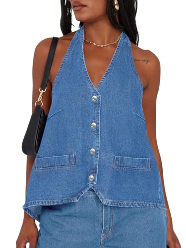 Halter Denim Vest