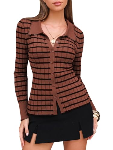 Striped Cardigan Sweater