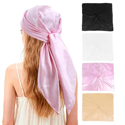 Satin Head Scarf 4pk