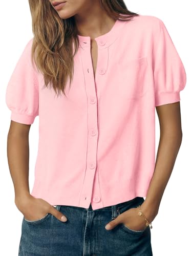 Puff Short Sleeve Cardigan