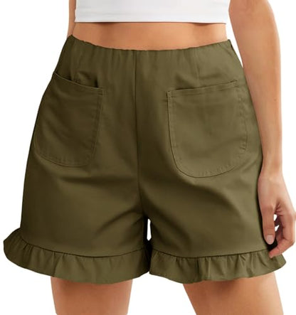 Cotton Ruffle Shorts