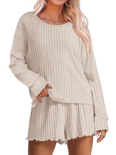 ANRABESS Ribbed Knit Set