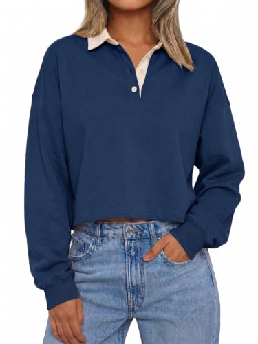 Color Block Polo Sweatshirt