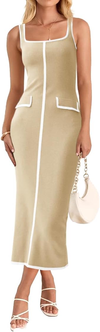 Square Neck Midi Dress