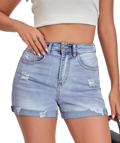 High Waisted Denim Shorts