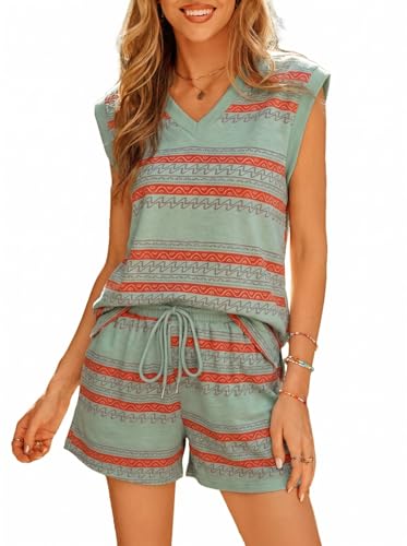 Stripe Shorts Set