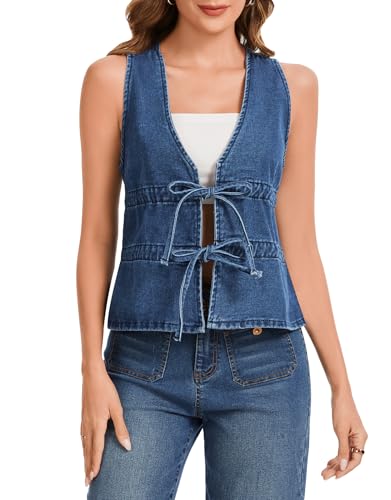 Denim Peplum Vest