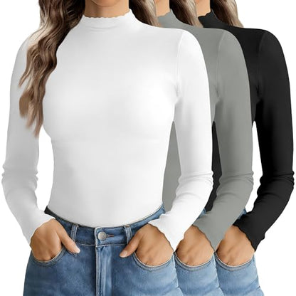 Mock Neck Tops (3PK)