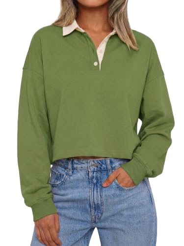 Color Block Polo Sweatshirt
