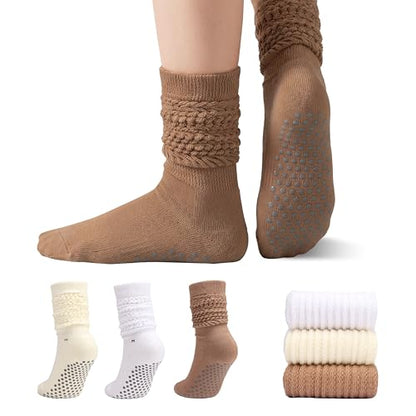 3pk Pilates Grip Socks