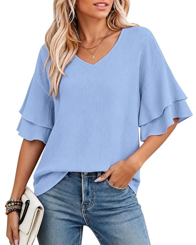 Ruffle Sleeve Blouse