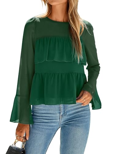 Ruffle Peplum Blouse