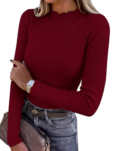 ANRABESS Mock Neck Pullover