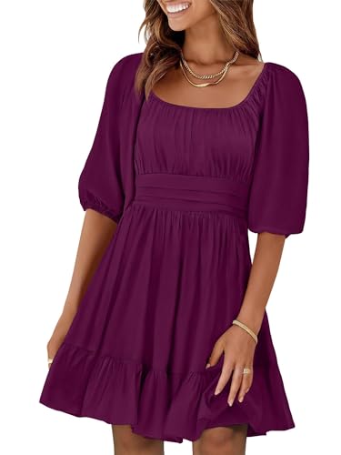 ANRABESS Lantern Sleeve Dress