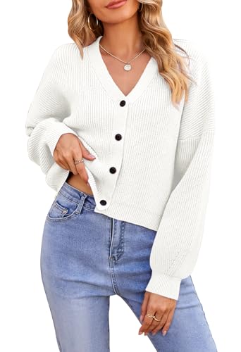 Button Down Cropped Cardigan