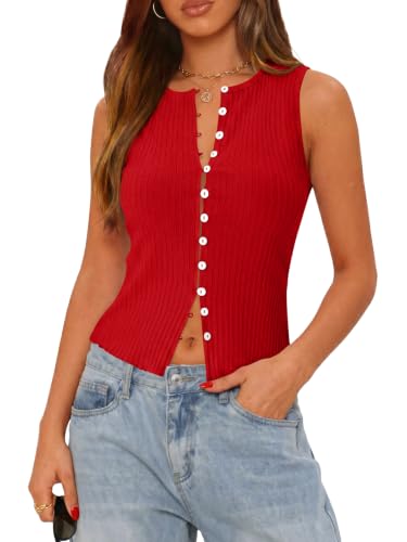 Cropped Button Tank