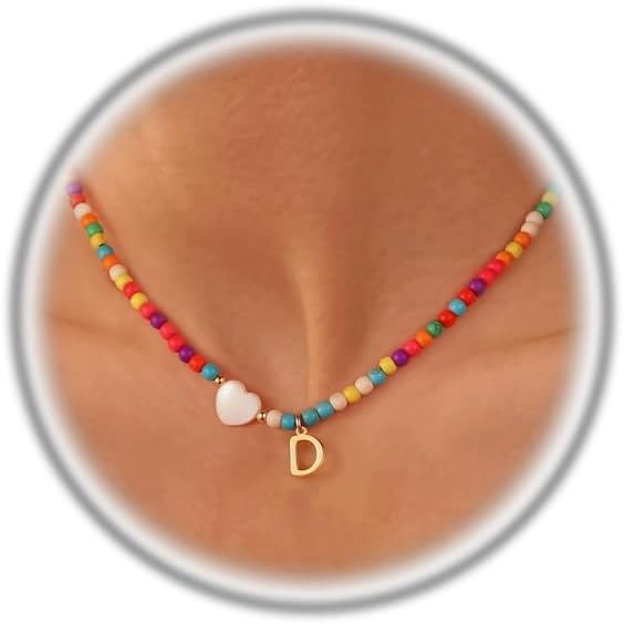 Initial Beaded Necklace