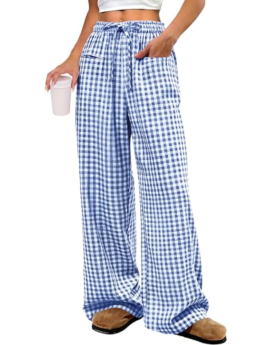 ANRABESS Striped Gingham Pants