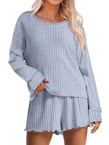 ANRABESS Ribbed Knit Set