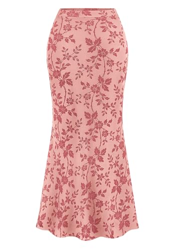 Floral Mesh Maxi Skirt