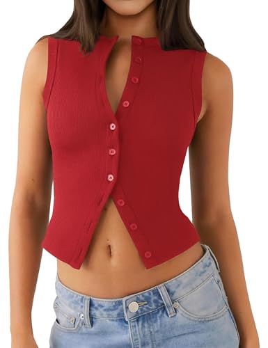 Button Down Tank Top