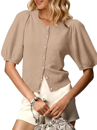 Puff Short Sleeve Cardigan