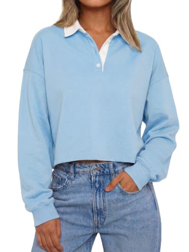 Color Block Polo Sweatshirt