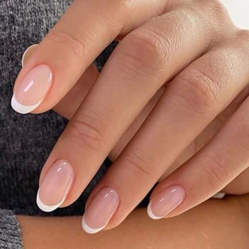 French Tip Oval Nails (32PK)