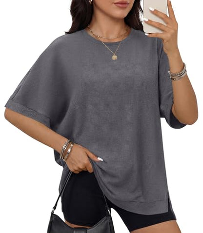 ANRABESS Waffle Knit T-Shirt