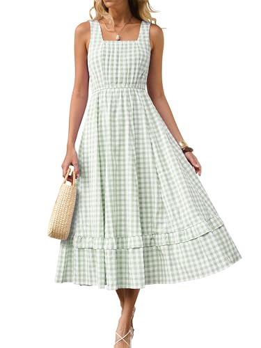 Gingham Midi Dress