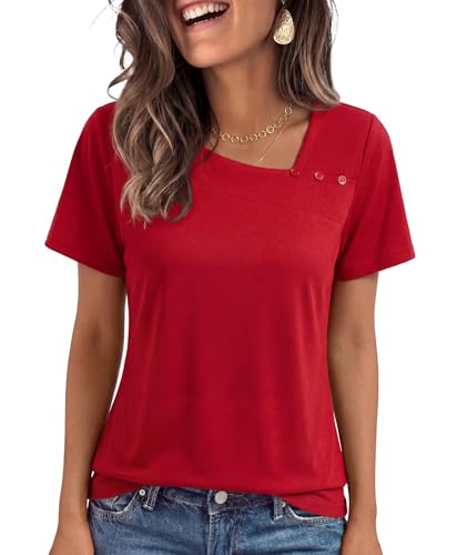 MFAVIP Short Sleeve Shirts for Women Tunic Tops