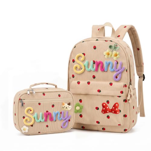 Custom Corduroy Backpack and Lunch Bag