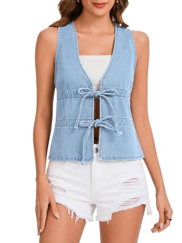 Denim Peplum Vest
