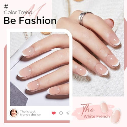 French Tip Oval Nails (32PK)