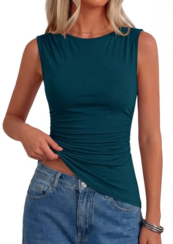 PRETTYGARDEN Boat Neck Tops for Women 2026 Spring