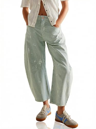 Striped Barrel Jeans