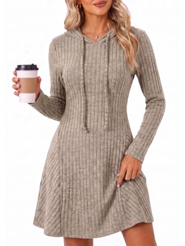 Hooded Knit Sweater Dress
