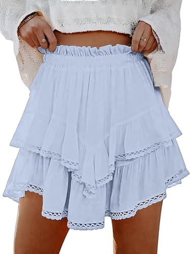 High Waist Ruffle Skort