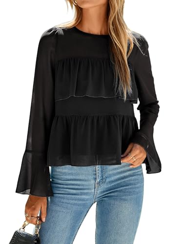 Ruffle Peplum Blouse