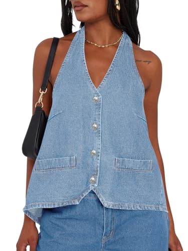 Halter Denim Vest