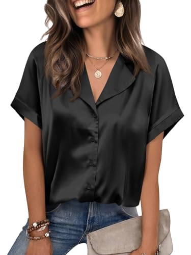 Satin V-Neck Blouse
