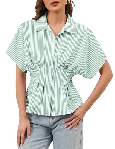 Striped Peplum Blouse